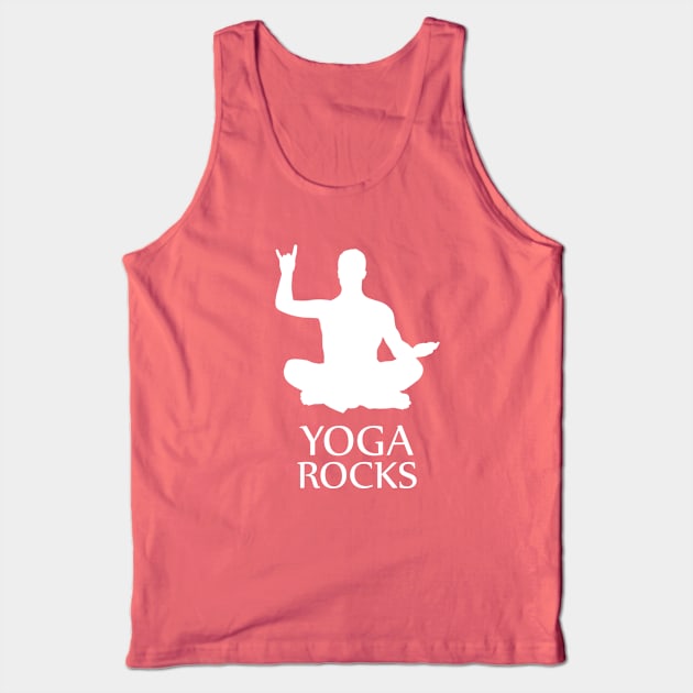 Yoga Rocks Awesome Funny And Rocking Yoga Asana T-Shirt Tank Top by stearman